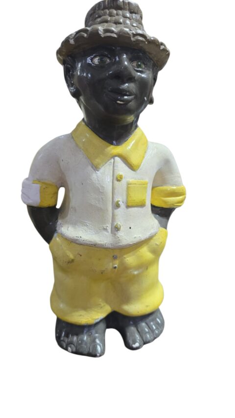 Escultura de gesso esmaltado