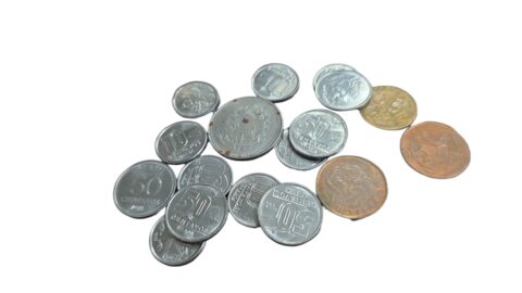 Lote de antigas moedas