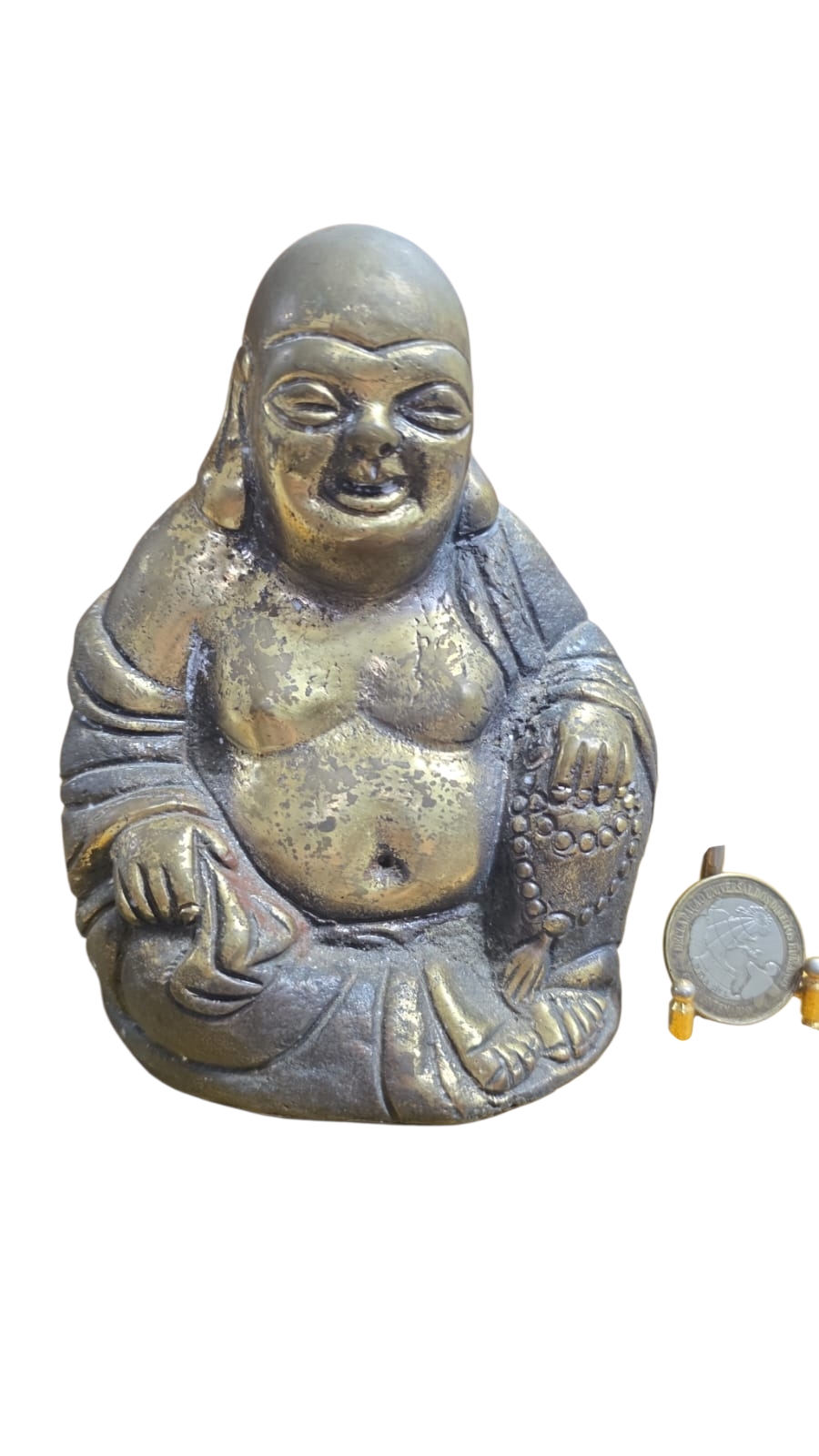 Antiga escultura de bronze