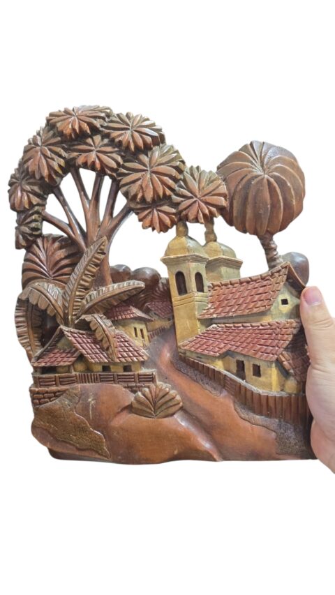 Decoração de parede em madeira