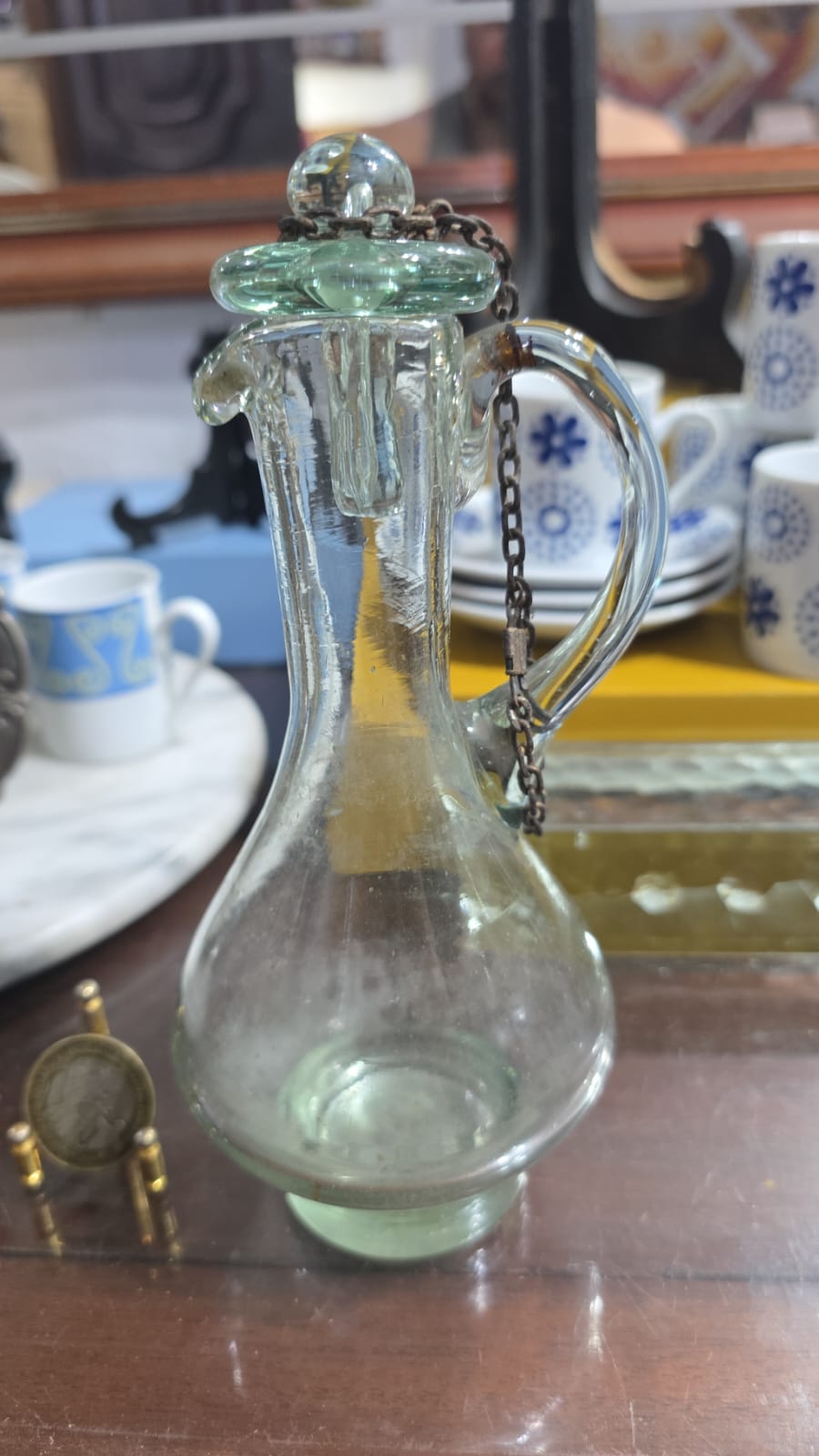 Jarra antiga em vidro artesanal - Imagem 2