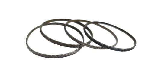Pulseiras escravas espessuradas a prata