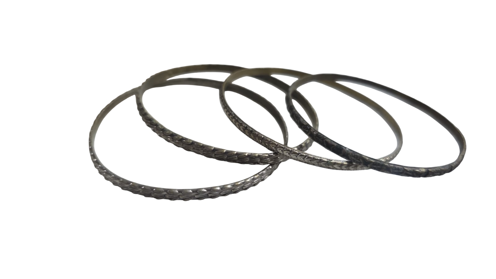 Pulseiras escravas espessuradas a prata