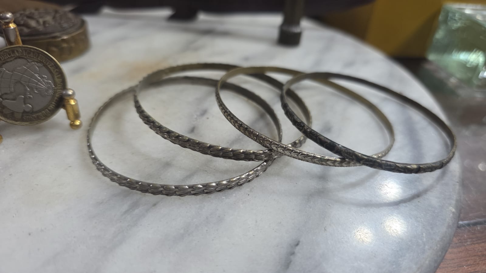 Pulseiras escravas espessuradas a prata - Imagem 2