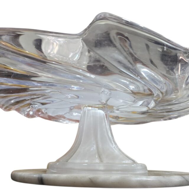 Grande centro de mesa em cristal europeu