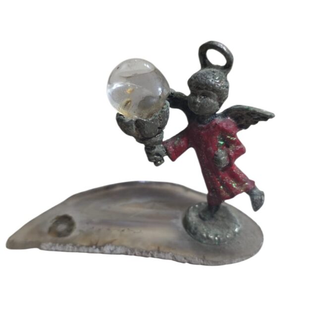 Anjinho de metal e pedra