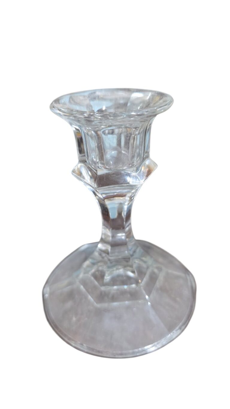 Elegante castiçal de cristal