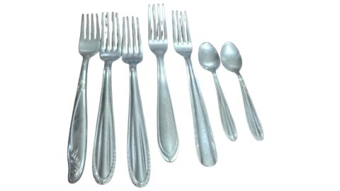 Lote de antigos talheres inox