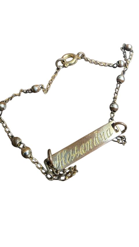 Pulseira vintage com nome Alessandra