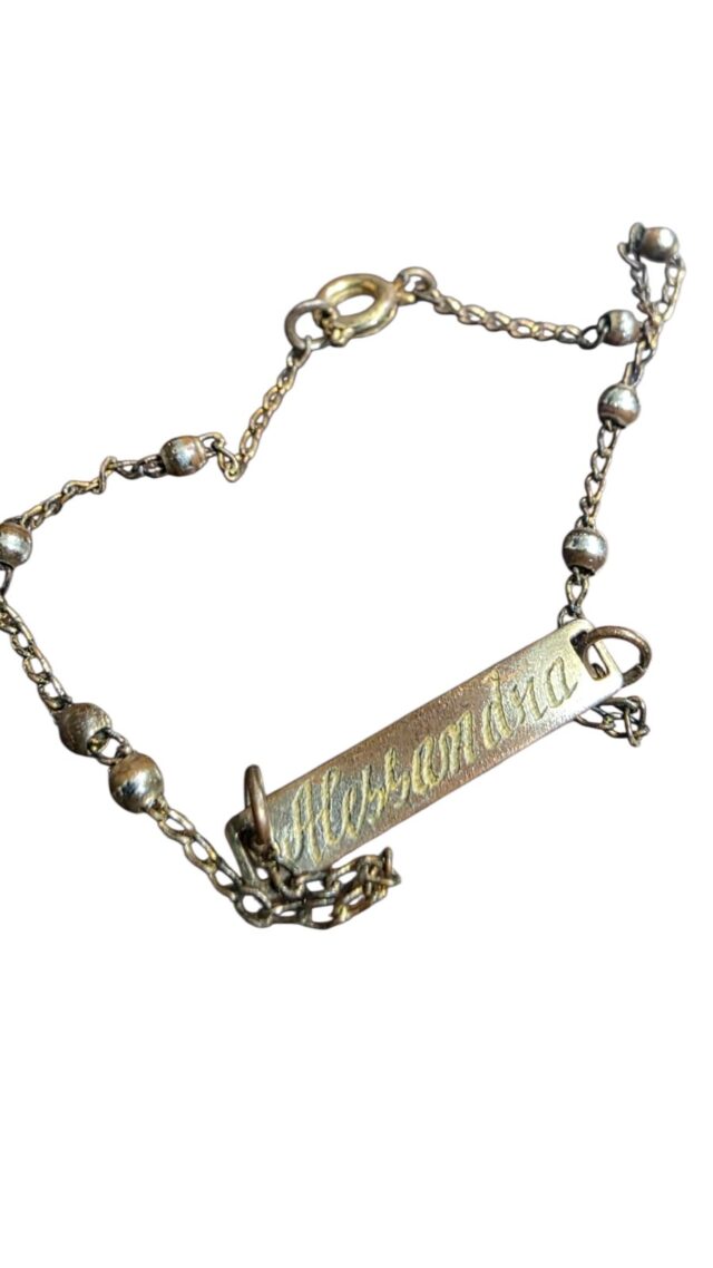Pulseira vintage com nome Alessandra