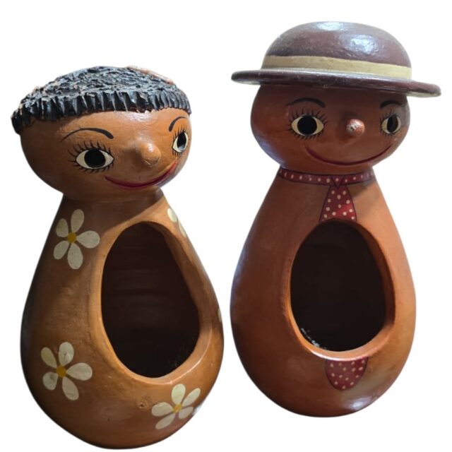 Floreiras / porta velas de cerâmica artesanal
