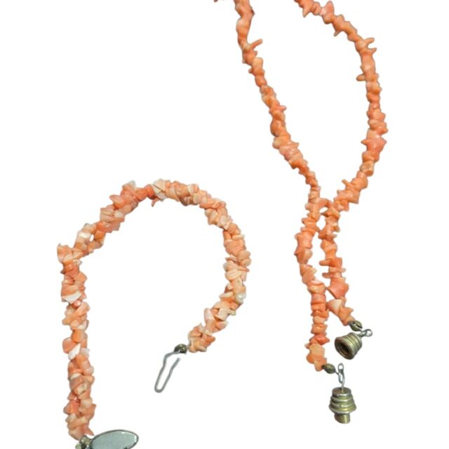 Pulseira e colar de coral