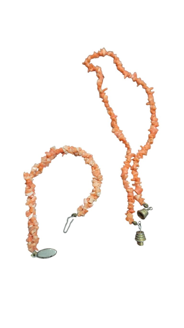 Pulseira e colar de coral