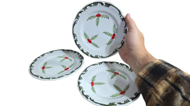 Antiga porcelana Schmidt, pintado a mão e assinado (valor unitario)