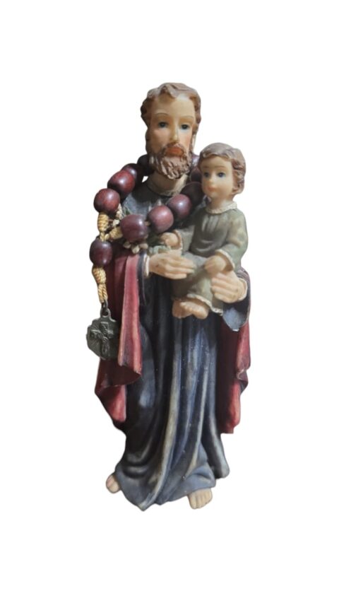 Imagem sacra de resina com tercinho
