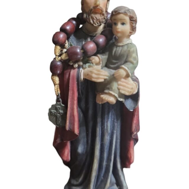 Imagem sacra de resina com tercinho