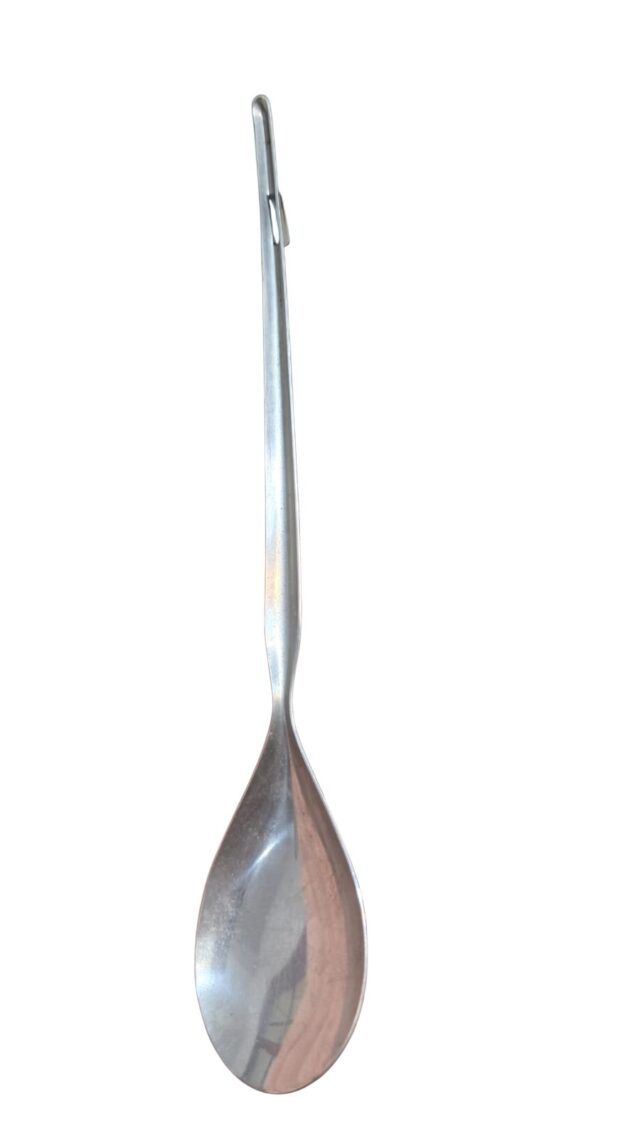 Inox antigo de servir, com pendurador