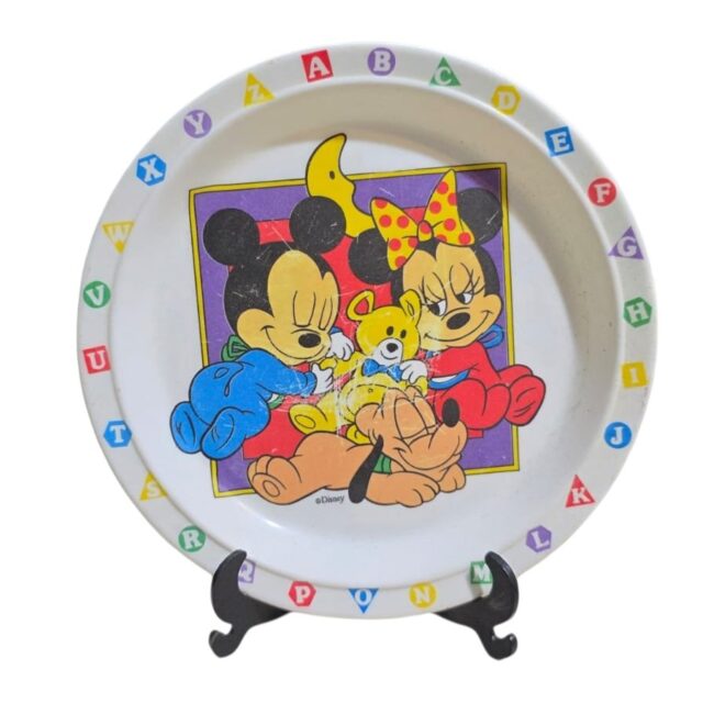 Nostálgico prato infantil de melamina