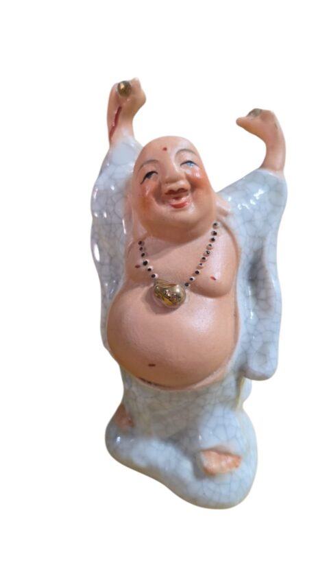 Bela escultura representando Buda, porcelana oriental