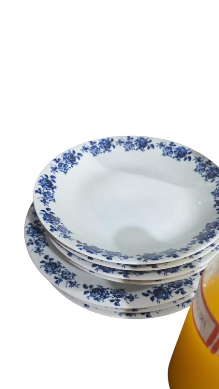 Pratos fundos e rasos porcelana Renner, motivos florais