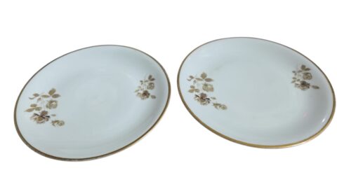Par de pratos de sobremesa porcelana Renner