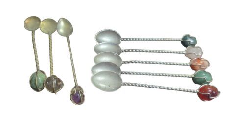 Conjunto de colheres com pedrinhas