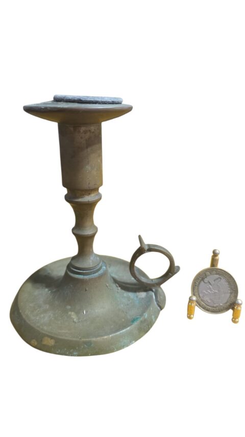 Castiçal palmatória de bronze