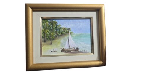 Pequeno quadro com bela pintura assinada
