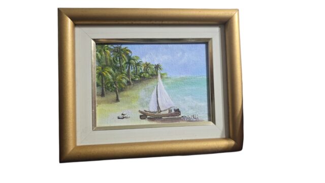 Pequeno quadro com bela pintura assinada