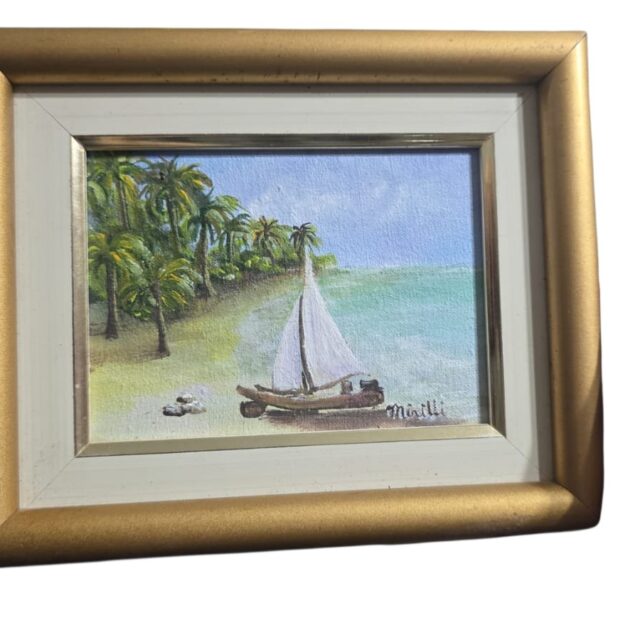 Pequeno quadro com bela pintura assinada