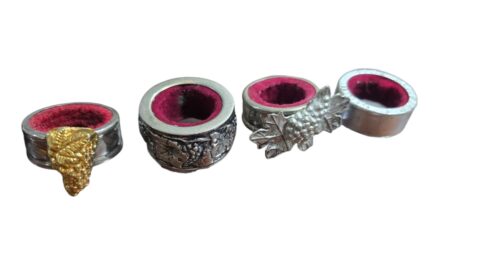 Conjunto de elegantes corta gotas para garrafa de vinho