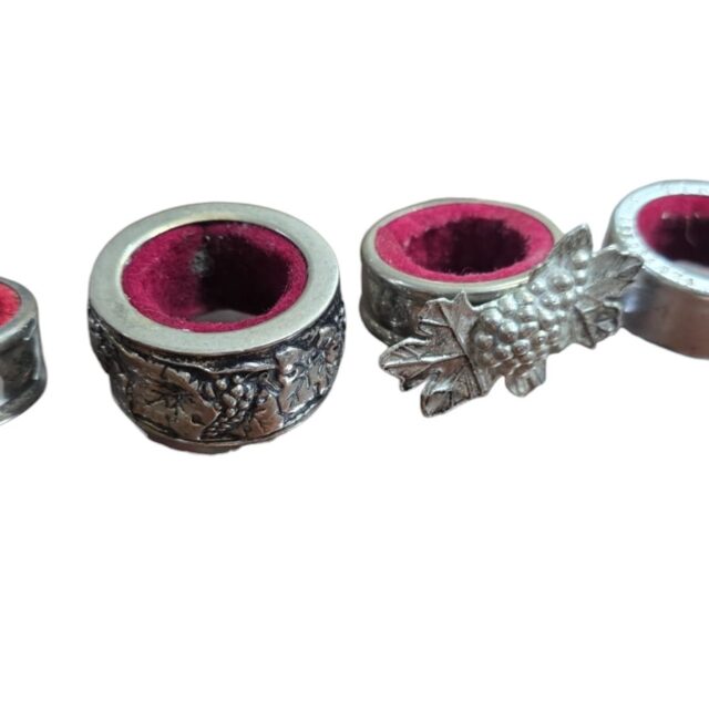 Conjunto de elegantes corta gotas para garrafa de vinho