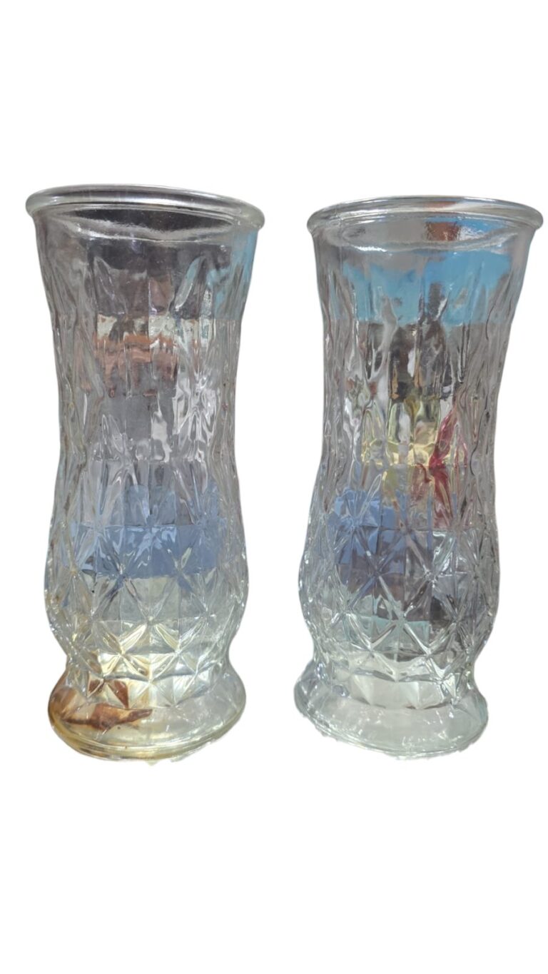 Par de vasos de vidro