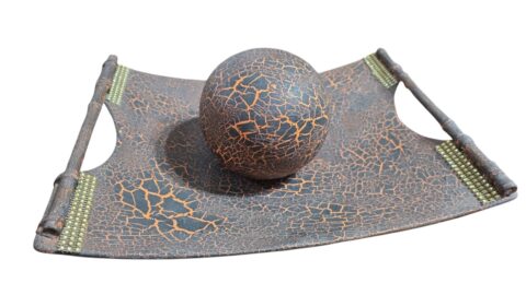 Centro de mesa em cerâmica, com esfera