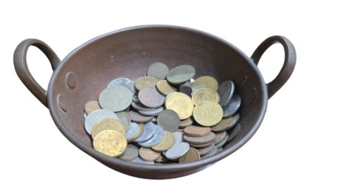 Antiga grande coleção de moedas antigas estrangeiras, diversas datas e paises