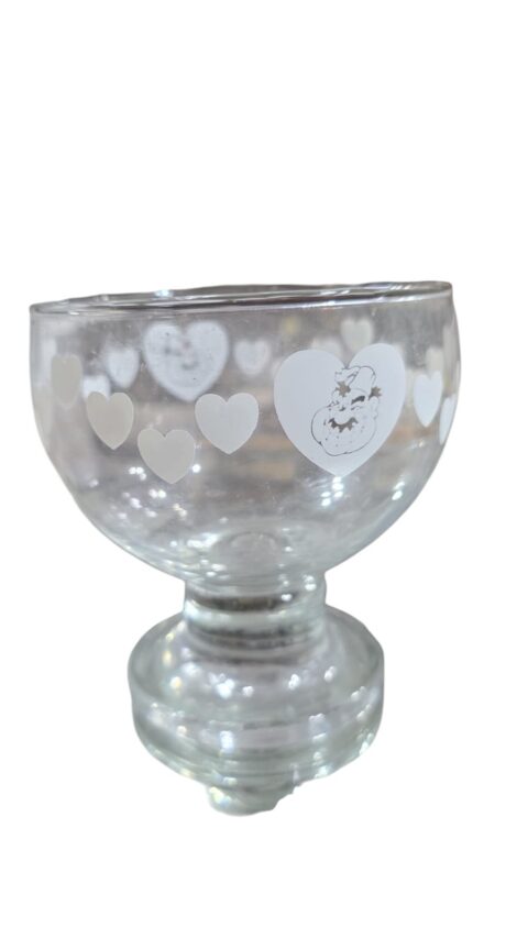 Taça de sobremesa de vidro promocional colecionável do Habib's