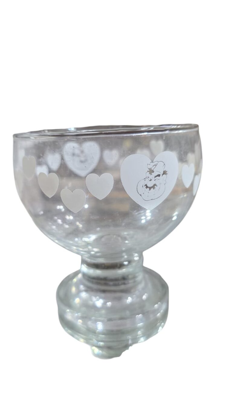 Taça de sobremesa de vidro promocional colecionável do Habib's