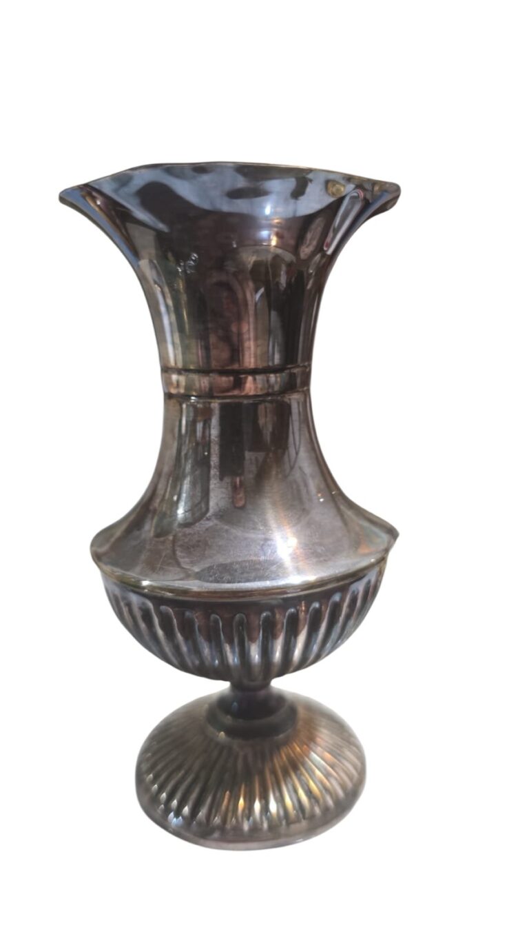Elegante vaso espessurado a prata Bristol, belo banho